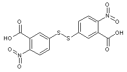 5,5'-dithio-bis(nitrobenzoic acid) structural formula
