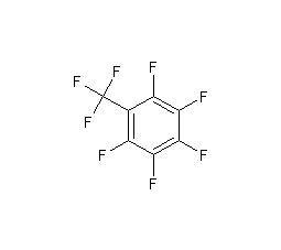 Structural formula of octafluorotoluene