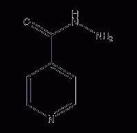 Isonicotinic acid hydrazine structural formula